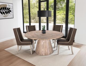 New Solid And Beautiful Natural Wood 5 Pc Dining Collection!