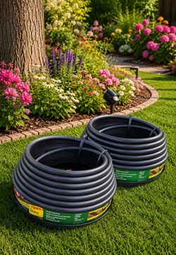 Two (2) NEW  Vigoro 50 ft. Eco Edge Lawn Edging - Black