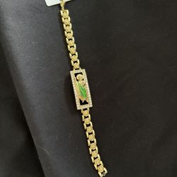 14 K Gold Plated St; Jude bracelet 