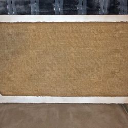 Rustic Burlap Farmhouse Wall Art Blank 23"x14" – Distressed Frame, DIY Sign, Vintage Decor