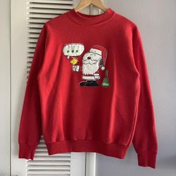 Vintage 80’s Snoopy Peanuts Musical Christmas Sweater