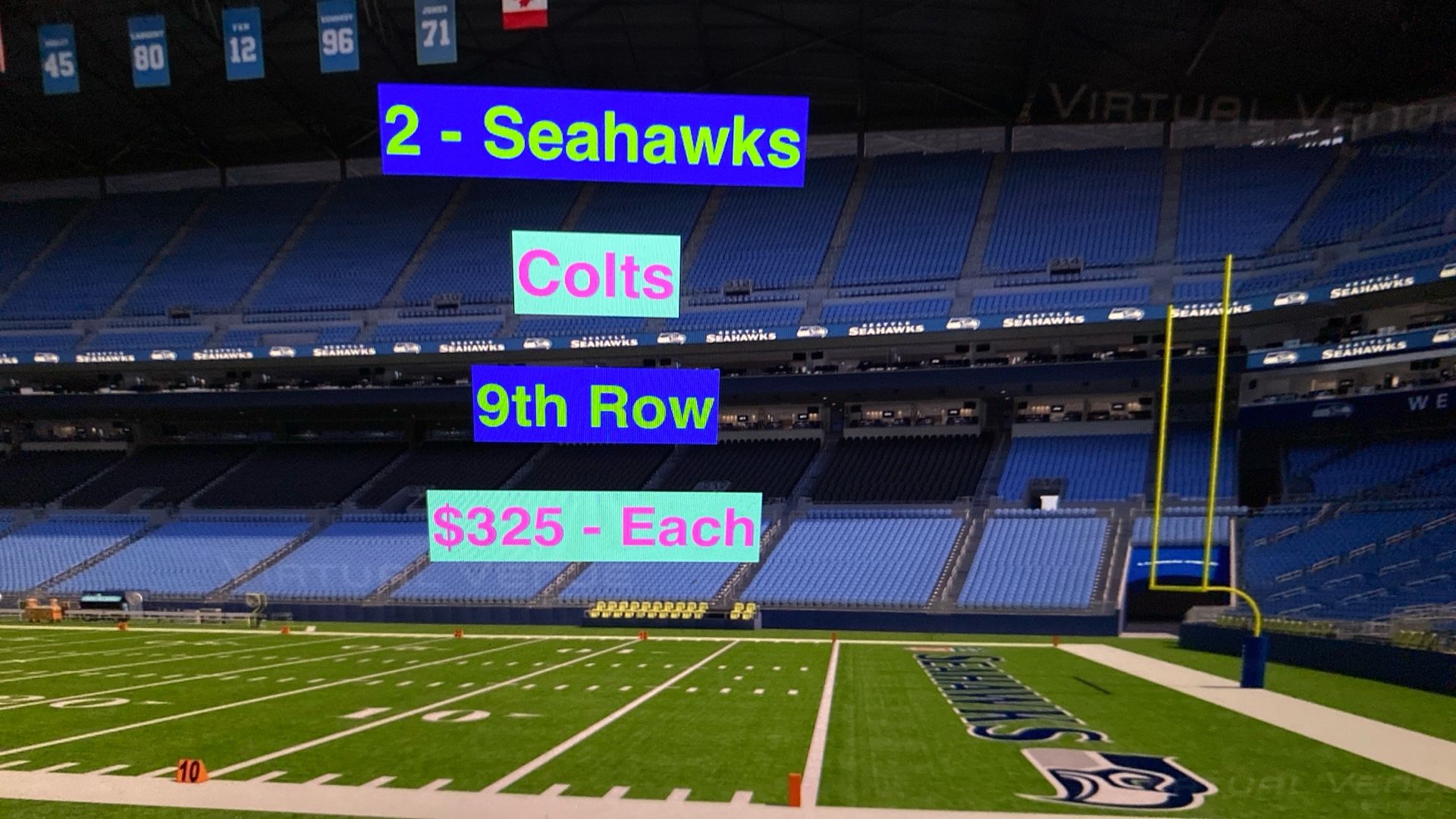 Seahawks Colts Tickets