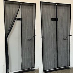 New In Bag 39x83 Inch Tall Easy To Install Magnetic Automatic Closing Mosquito Insect Flies Screen Fits Standard Door Velcro To Door Frame 