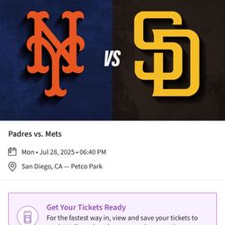 Padres vs. Mets July 28