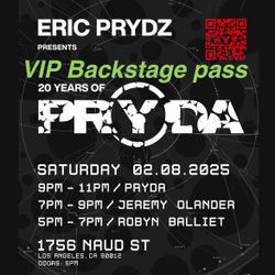 VIP Backstage Eric Prydz PRYDA - Saturday (1)