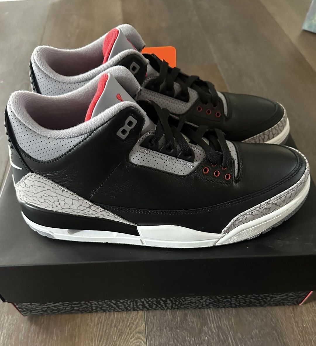 Air Jordan 3 Black Cement - 10.5 - NEVER WORN