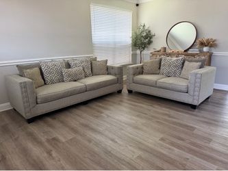 Cindy Crawford sofa and loveseat