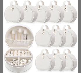12 pieces White Travel Jewelry Cases