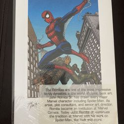 Signed Spider-Man Lithograph by John Romita Sr. & Jr. (2002 Marvel)