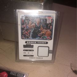 This is a very nice patch card of Kenderian Chan, Chan, Chan, Ola basketball patch