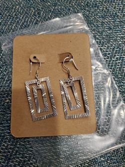 Silver earrings. Just cleaned