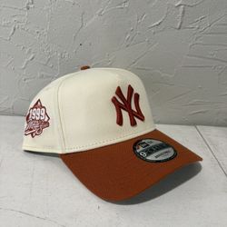 MLB New Era New York Yankees Off White 1999 World Series Patch 9forty A Frame SnapBack Hats 