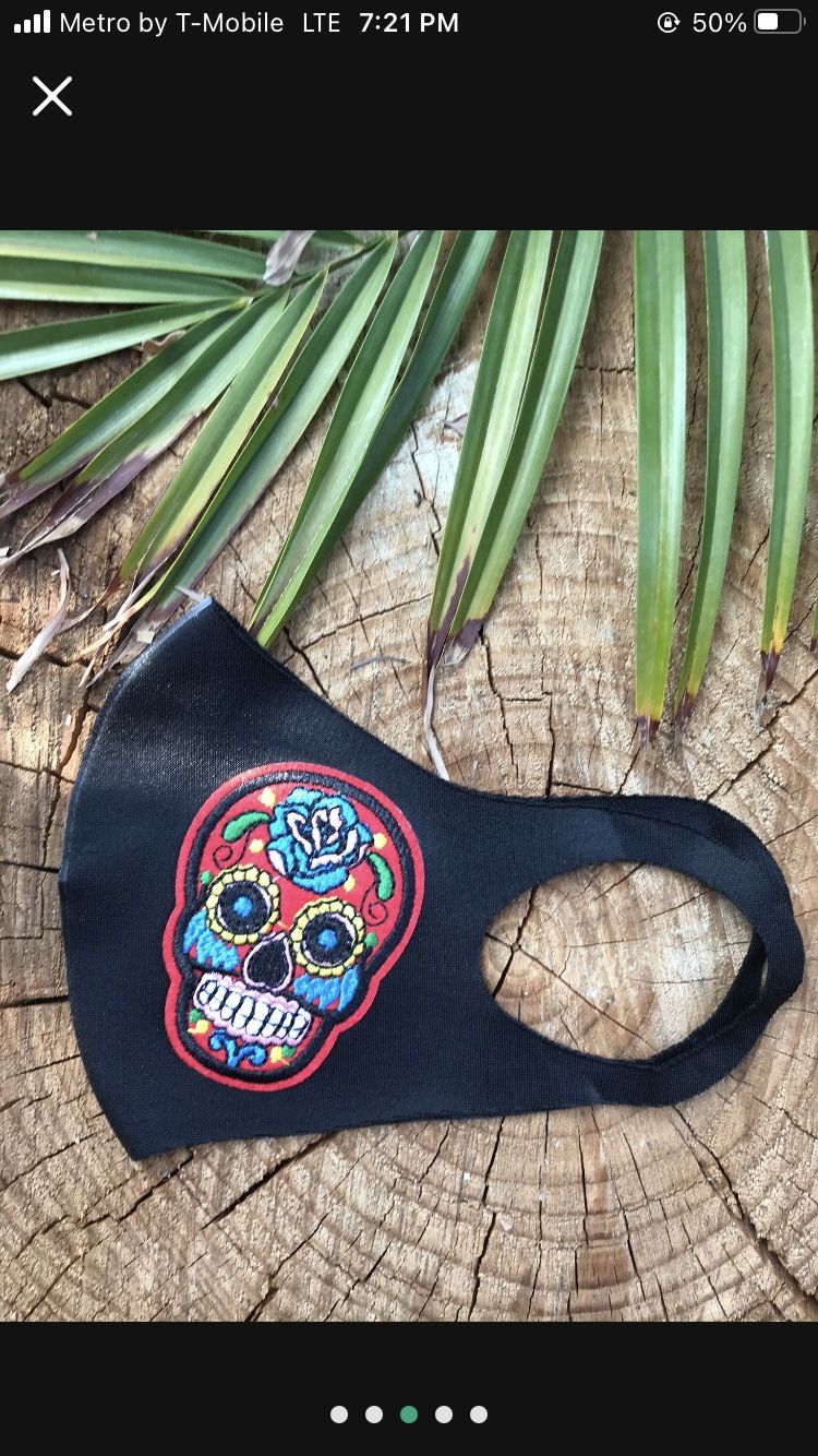 4 for $10 Sugar Skull Face Masks