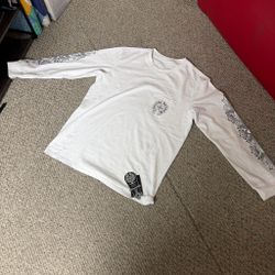 Chrome Hearts White Long Sleeve Pocket Tee