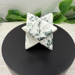 Crystal Moss Agate Merkaba 