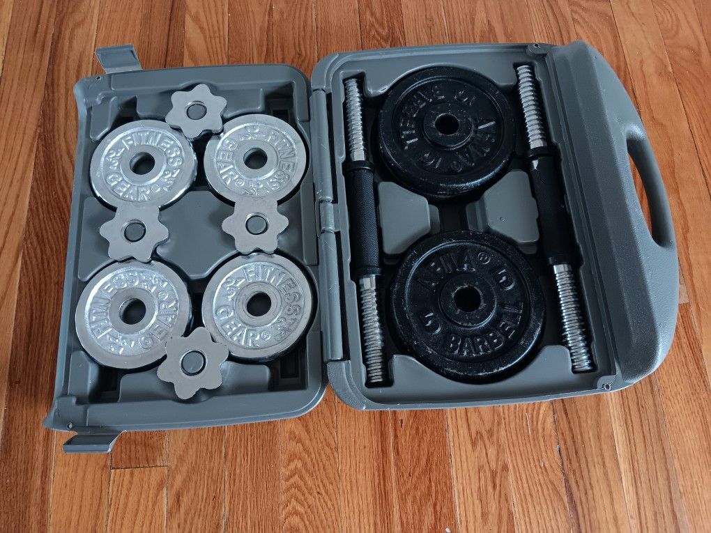 Adjustable Dumbell Set With Travel Case