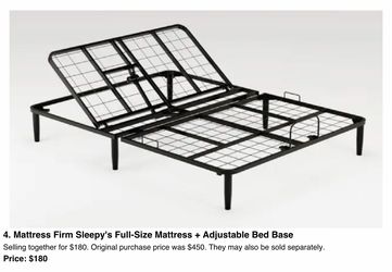 Electric Adjustable Metal Bed frame - Full size- with mattress