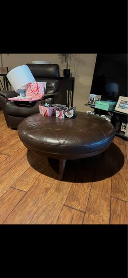 Leather sofa chair