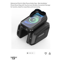 Brand new Waterproof Electric Bike Phone Holder Bag - Bike Handlebar Phone Mount Bag with Touchscreen Window, Convenient Storage for Cyclists, Ideal f