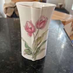 Vintage 1960s Pink Tulip Vase 