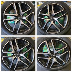 OEM AMG 21" Mercedes GLE GLS Black Wheels Rims Tires