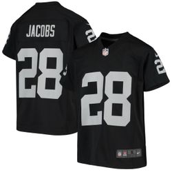 Nike Las Vegas Raiders Josh Jacobs Jersey Boys Youth XL Black New $85 MSRP