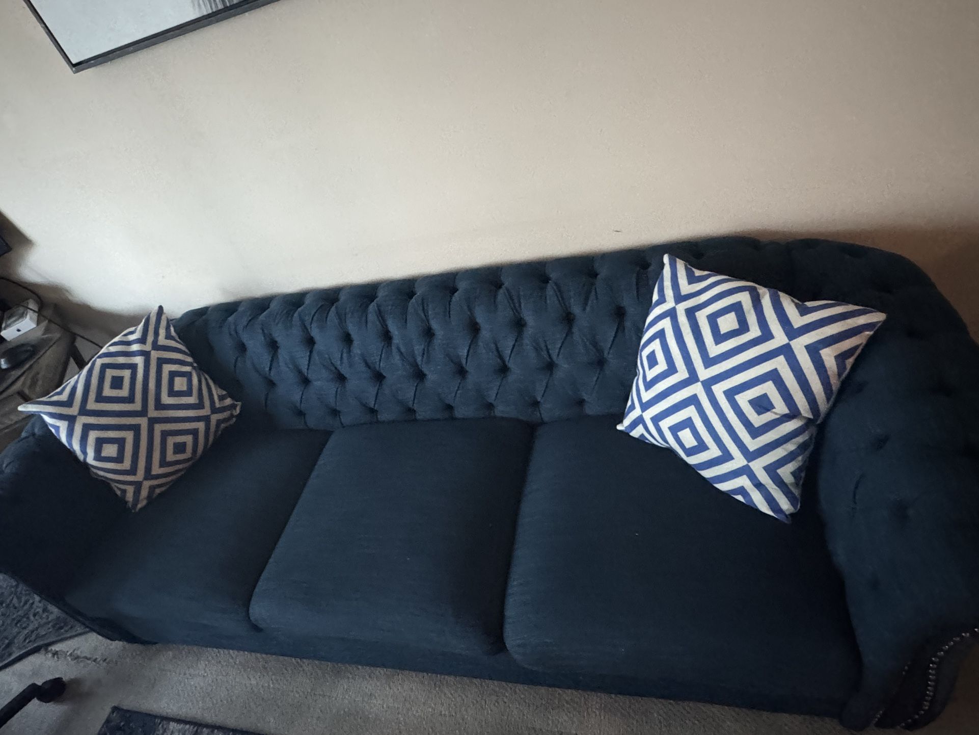 Modern Blue Couch Sofa