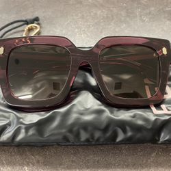 Fendi Roma Violet Acetate Women's Sunglasses - FE40101F