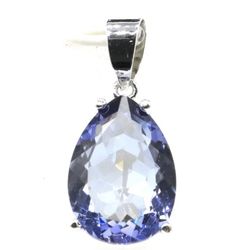 27x13mm Jewelry Fire Rainbow Violet  For Sister Gift 925 Silver Pendant [PEN52]