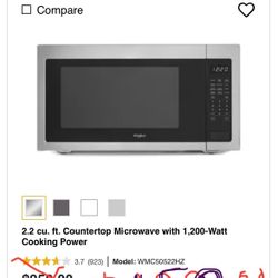 2.2 cu. ft. Countertop Microwave with 1,200-Watt Cooking Power Model: WMC50522HZ