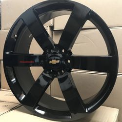22 inch SS Trailblazer Black TBBS Wheels Goodyear Tires Silverado Tahoe GMC Sierra
