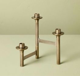 3ct Taper Brass Candelabra Hearth & Hand with Magnolia