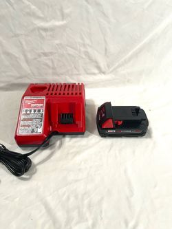 Brand new Milwaukee M18 2Ah battery is brand new charger