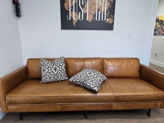 Leather 3-Cushion Sofa