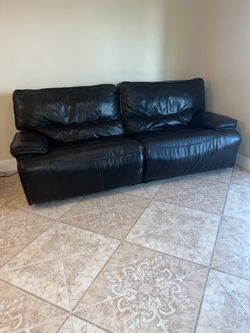Brown Leather Electric Recliner Sofa