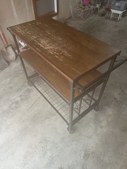 Metal bar cart
