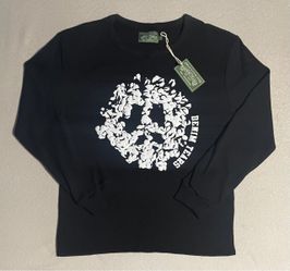 Denim Tears Peace Wreath Thermal Black White Size Large