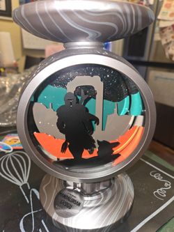 Mandalorian candle holder and Ice Planet Candle