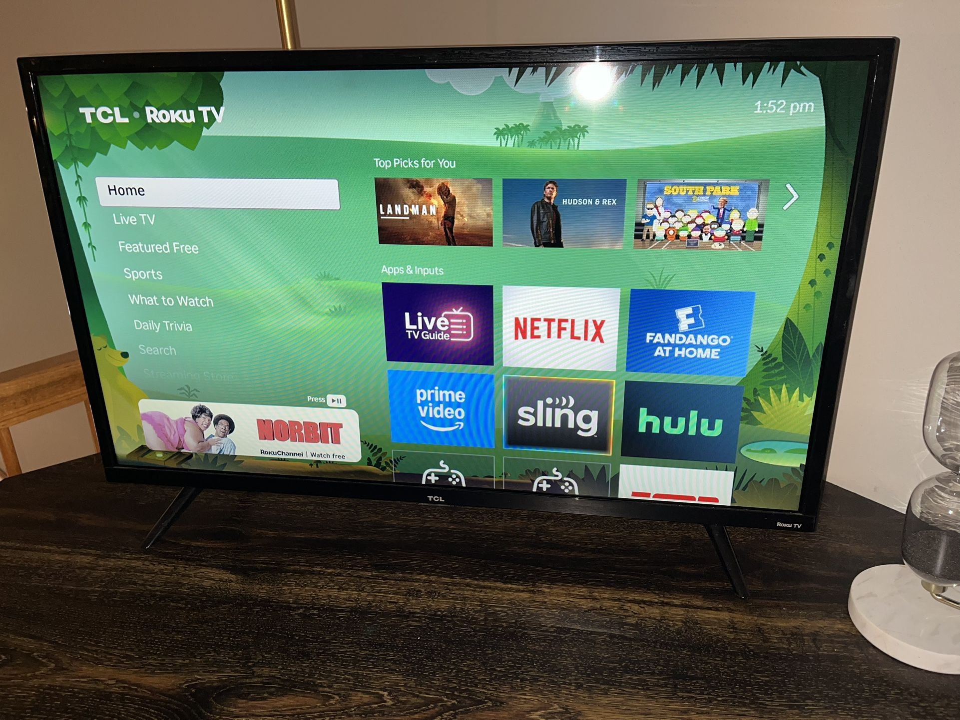 32 in TCL Roku Smart TV