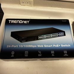TRENDnet 24-Port 10/100 Mbps Web Smart PoE+ Switch