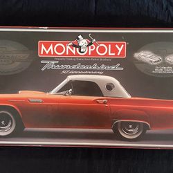 Unique Monopoly Ford Thunderbird, 50th Anniversary Edition Board Game 2005 Pewter Tokens - Complete