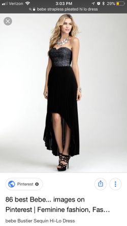 bebe Bustier Sequin Hi-Lo Dress Size XS