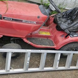 Lawn Tractor And Ladder