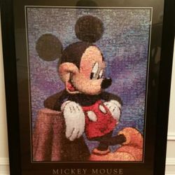 Disney Store Photomosaics Mickey Framed Poster