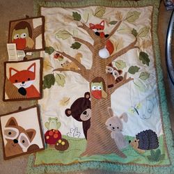 Nursery or Kids Room Forest Animal Wall Hanging
