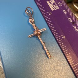 Hammered Wire Wrapped Cross