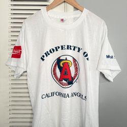 Vintage 80’s Anaheim Angels MLB Baseball GamePromo Giveaway T-shirt