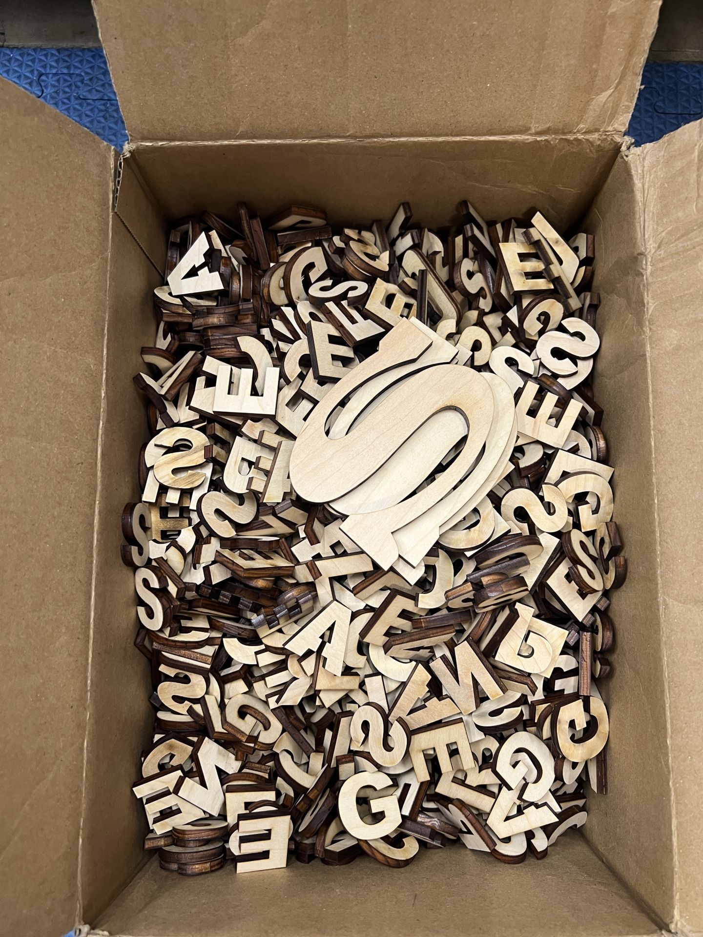 Boxes Of Left Over Laser Cut Wood Scraps