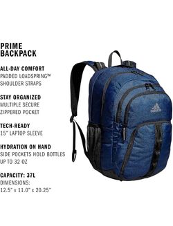 NEW Adidas Prime 6 Backpack - Royal Blue