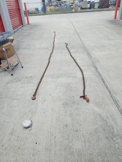 A 16' Foot Long And 10' Size 3/8 With Hooks $75.00 Obo.